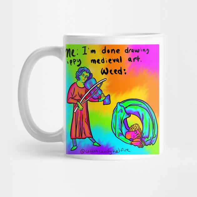 Trippy Weird Medieval Art 90s Retro Rainbow Frank Style by JamieWetzel